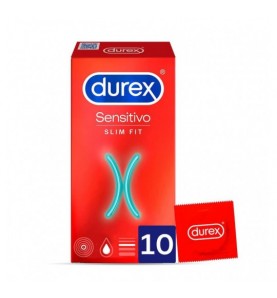DUREX SENSITIVO SLIM FIT PRESERVATIVOS 10 UNIDAD