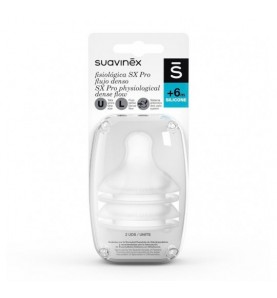 TETINA SILICONA FISIOLOGICA SUAVINEX FLUJO L 2 U