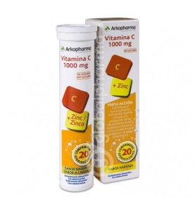 VITAMINA C 1000MG + ZINC  ARKOVITAL 20 COMPRIMID