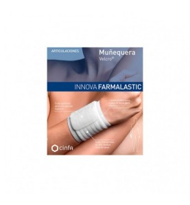 Muñequera blanca con VELCRO Farmalastic