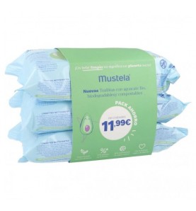 MUSTELA TRIO TOALLITAS ECOPACK 180 UNIDADES