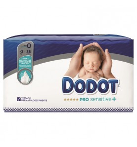 PAÑAL INFANTIL DODOT PRO SENSITIVE T- 0 3 KG 38