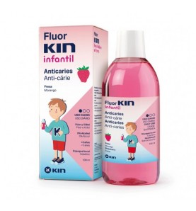 FLUOR KIN INFANTIL ENJUAGUE BUCAL FRESA 500 ML